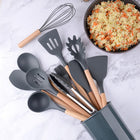 12 pieces of kitchen silicone utensils